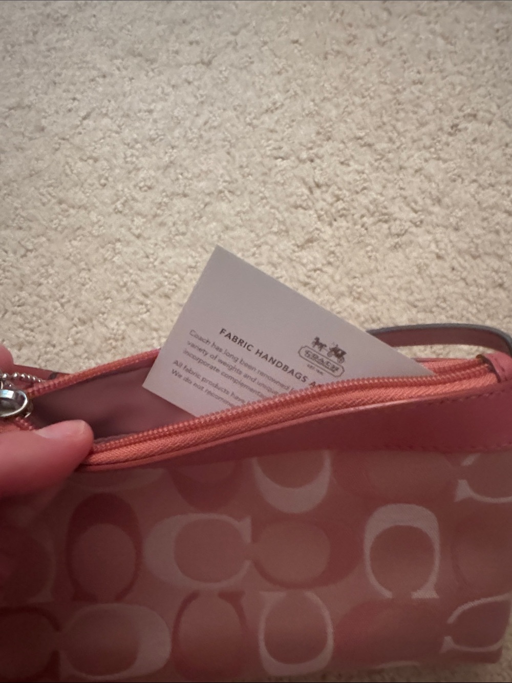 Coach Pink Signature Wristlet - Picture 6 of 6